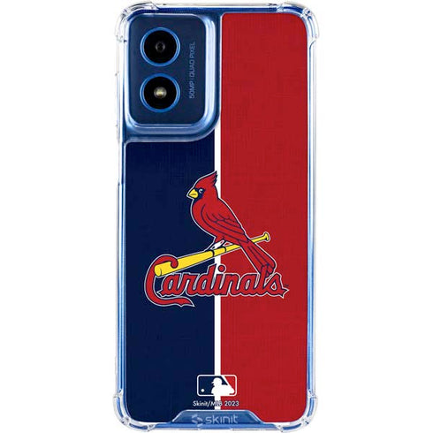 MLB St. Louis Cardinals Split Moto G 5G (2024) Clear Case